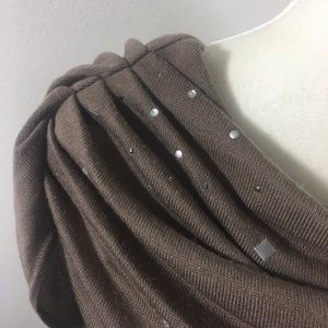 Sweater dress with gem details